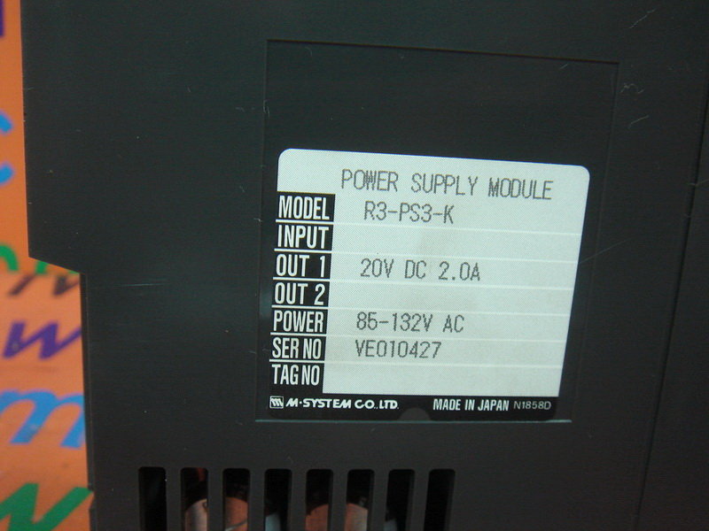 M-SYSTEM POWER SUPPLY MODULE R3-PS3-K - PLC DCS SERVO Control MOTOR POWER  SUPPLY IPC ROBOT